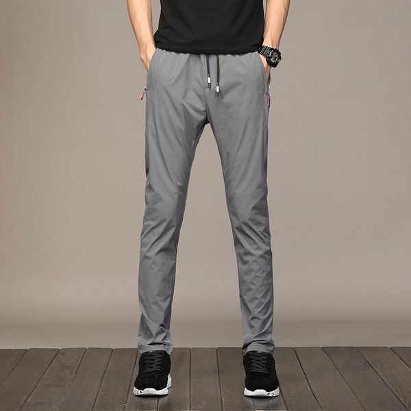 

men's pants 2021 casual korean youth fashion and comfortable trend slim all-match elastic sweatpants, Black