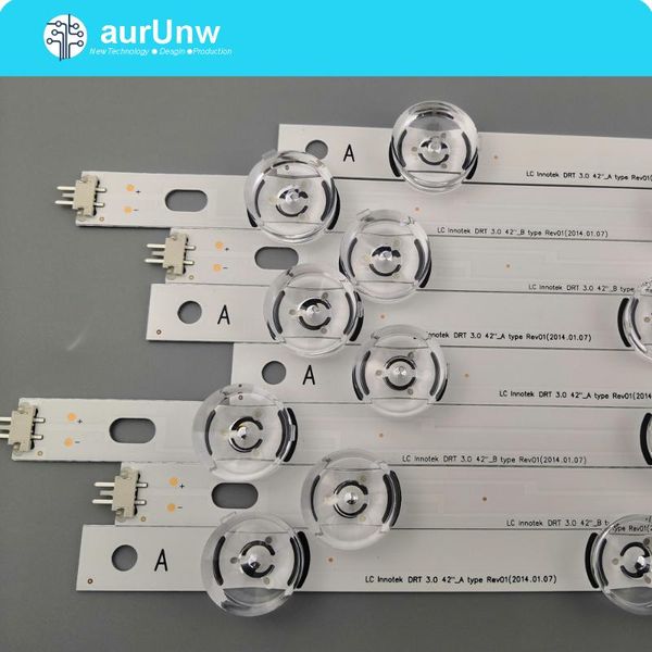 

light beads 8pcs/set led strip for lg 42lb5800 42lb5700 42lf5610 42lb550v innotek drt 3.0 42 a/b 6916l-1709b 6916l-1710b 1709a 1710a