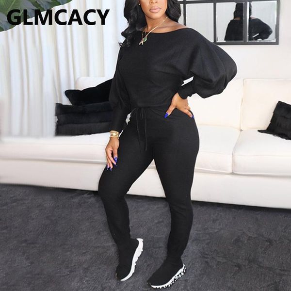 

women long sleeve off shoulder bodycon jumpsuit casual solid slim regular overalls, Black;white