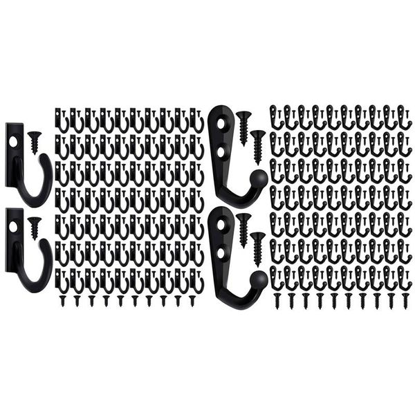 

hooks & rails 2 set wall-mounted bathrobe hook coat for hanging key hook, single double-hole