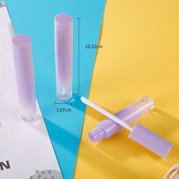 

10/100pcs 5ml makeup lipgloss lipstick refillable bottle purple plastic lip gloss tube cosmetic lip glaze pack bottles