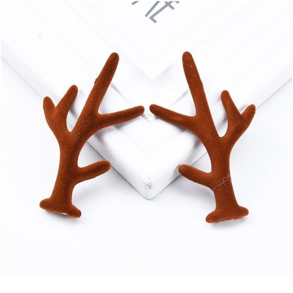 

2pcs left and right fake lovely antlers christmas decorative flowers wreaths wedding bridal headdress needlework headb jlllhs