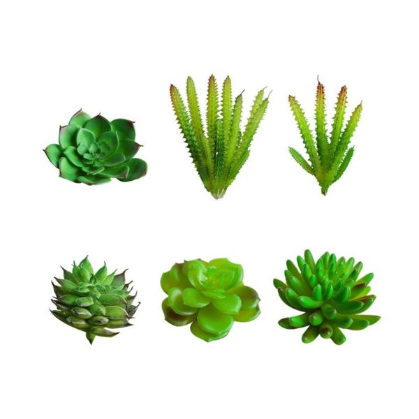 

decorative flowers & wreaths 6 pcs simulated succulent plant ornament diy fake