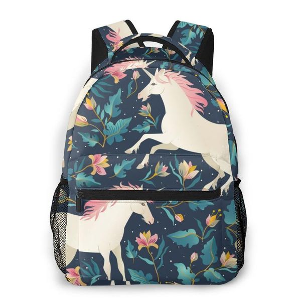 

backpack mountaineering magic unicorns and floral shoulder bags backpacks