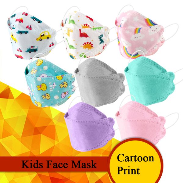 

wholesale designer child kids disposable face mask cartoon nonwoven printed black gray pink red dustproof student children mask outdoor mask