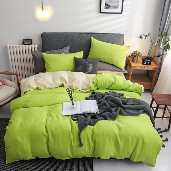 

bedding sets cool set knitting home textile solid color red green comforter cover flat bed sheet king  twin full size
