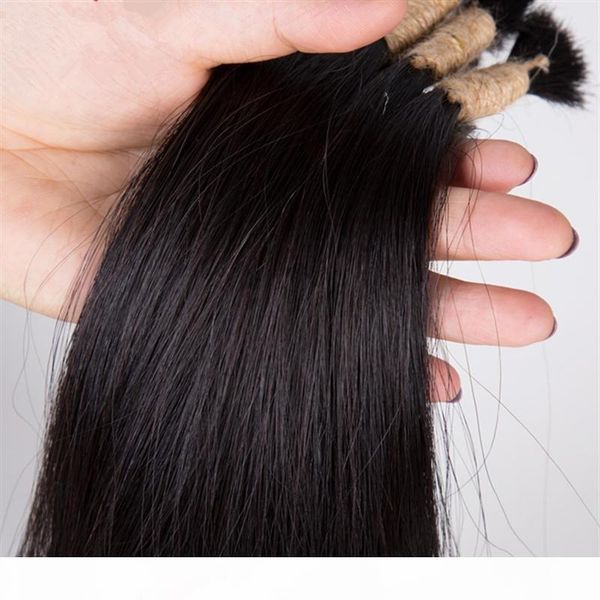 

brazilian hair 100g human hair braids bulk no weft straight wave, Black