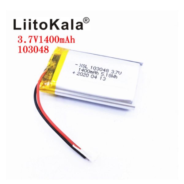 

2021 xsl 3.7v 103048 1400mah battery rechargeable lithium li-polymer batteries replacement diy for mp3 mp4 dvd speaker camera