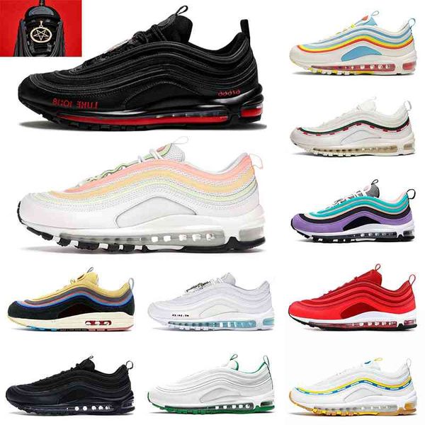 

97 mschf lil nas x satan luke inri jesus men women running shoes sports sneakers triple white undefeated undftd sean wotherspoon black msq0