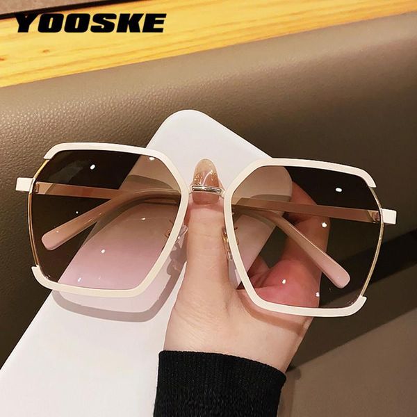 

sunglasses yooske polygonal women designer metal irregular glasses ladies anti ultraviolet sun uv400 color, White;black