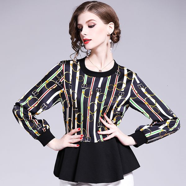 

2021 new nova itlia estilo long-sleeved de marca mulheres primavera costura moda camisa camisas casual menina senhoras chemise overhemd 2p5i, White