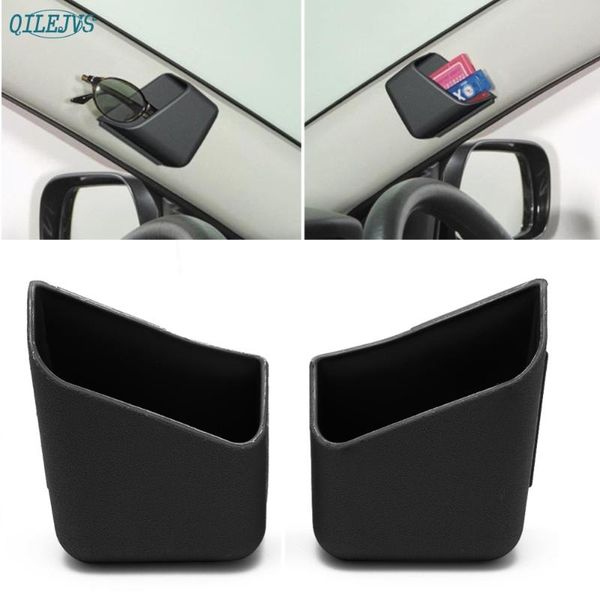 

car organizer kris 2pcs universal auto accessories glasses storage box holder black