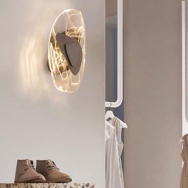 

wall lamp crystal led modern glass lighting luxury for bedroom living room stair aisle corridor bedside light gold black