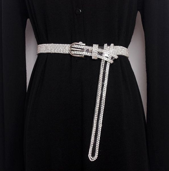 

belts holographic pvc slim belt women rhinestone bling waist purple transparent plastic waistbands jean dress cinch, Black;brown