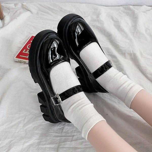 

dress shoes low heel women models mary jane women's japanese high heels platform harajuku vintage lolita, Black