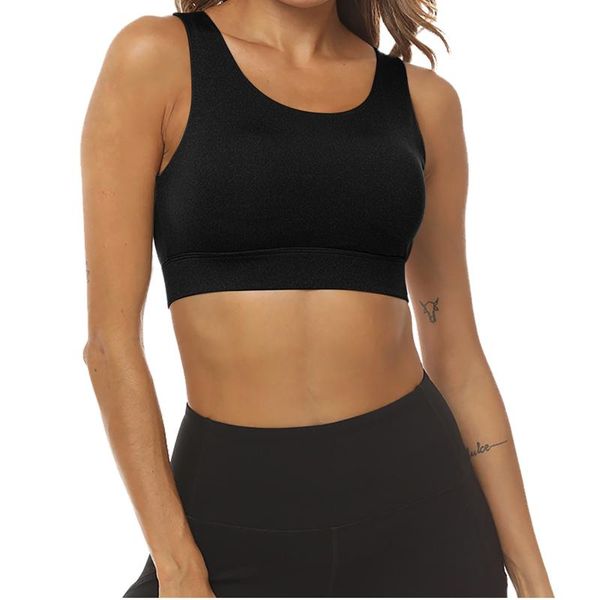 

quick dry padded sports bra women seamless hollow back fitness tank workout gym yoga vest push up seamless running yoga bra, White;black