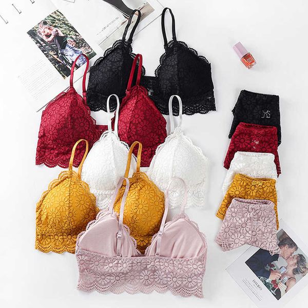 

women ees beha slip lingerie front button french underwear set dunne panties padded bralette female intimi # f, Red;black