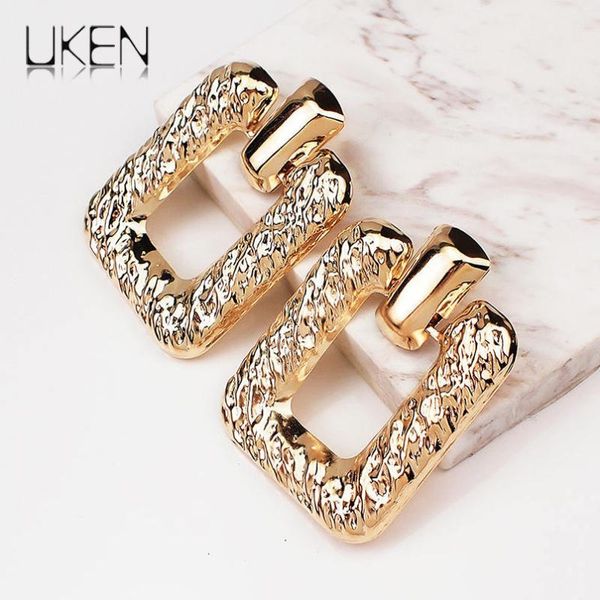 

dangle & chandelier vintage metal statement drop earrings for women geometric alloy gifts jewelry golden silver color uken
