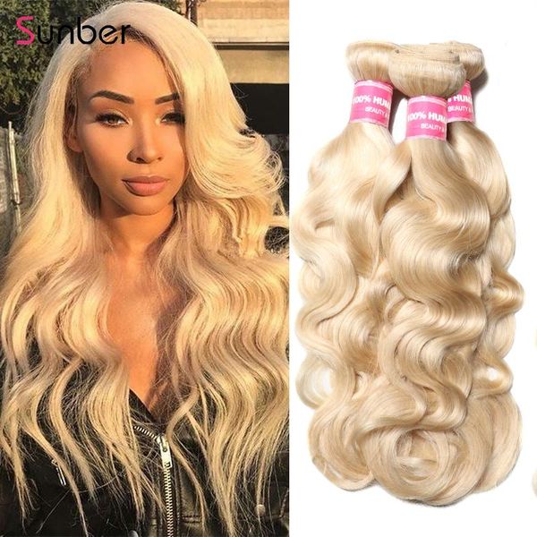 

human hair bulks sunber blonde body wave extensions 10-24 inch 1/3 remy weave boundles #613 malaysia weft, Black