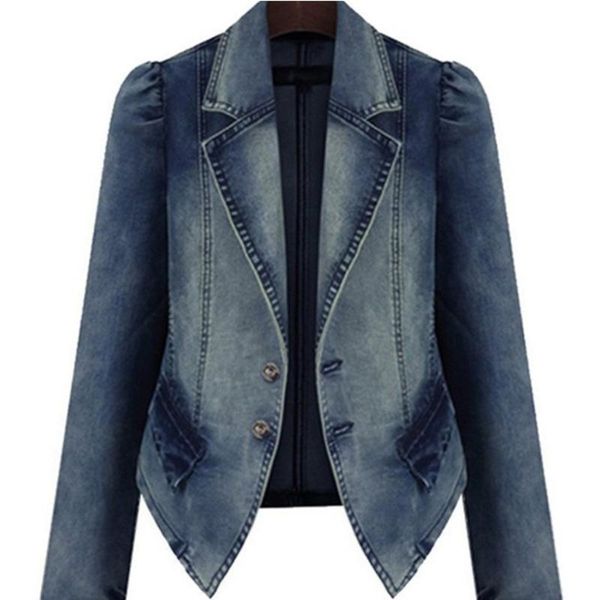 Giacche da donna Donne Din tana tasca Pocante Giacca in denim Patchwork COLLATORE VOLO DEGLIE Dignificata Coat inverno autunnale Fashion 2021