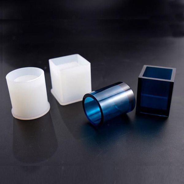 

baking moulds silicone mold dried flower resin decorative craft diy storage pen holder mould epoxy concrete molds candle pot
