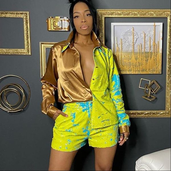 

2 pieces set autumn womenpant fashion floral print long sleeve shirt elastic waist shorts outfits suit, White
