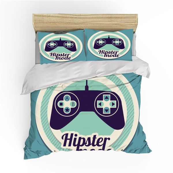 

bedding sets 3d cartoon game set gamepad duvet cover printing kids bed quilt single double