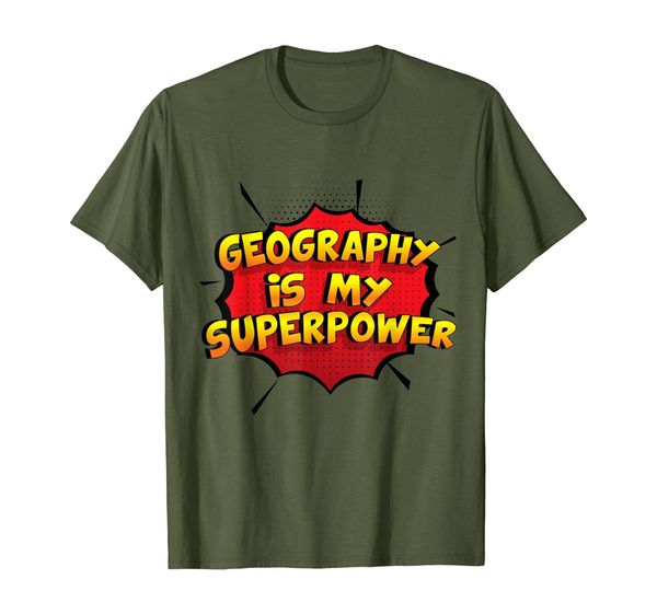 

geography is my superpower t-shirt funny geography shirt, White;black