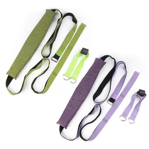 

resistance bands fitness stretching strap with door anchor home gymnastics yoga dance exercise adjustable rope waist strengthened band