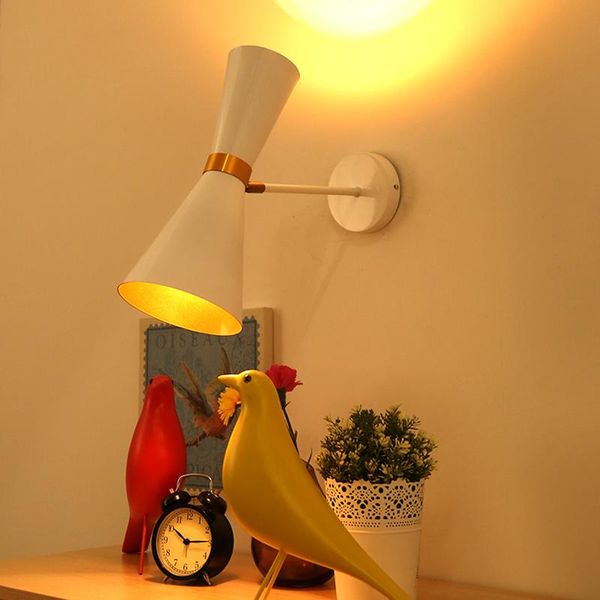 

wall lamp nordic modern iron living room lamps study trumpet light bedroom creative decoration lights restaurant
