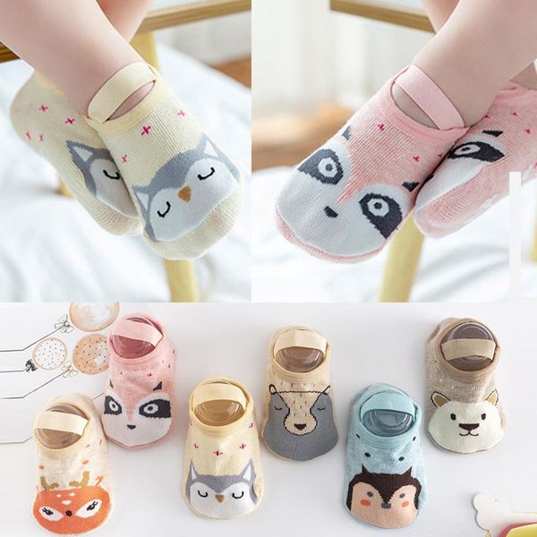 

first walkers 6 months to 3 years old baby rubber shoes toddlers infant sock cartoon animal pattern anti-slip warm terry winter