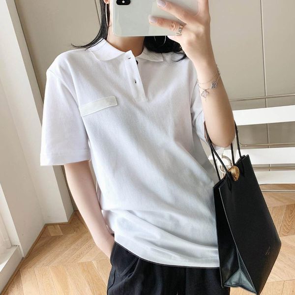 

women's t-shirt women spring / summer 2021 stylish casual loose white lapel top