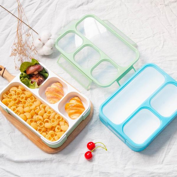 

tuuth 1000ml lattice lunch box large capacity leak-proof camping office school health material lunch box