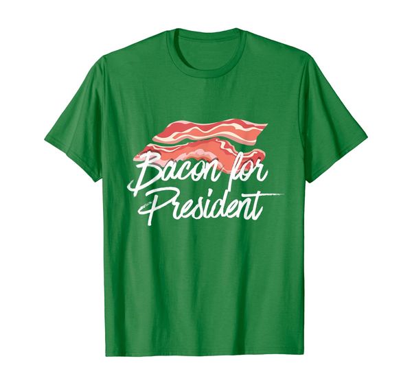 

bacon for president t-shirt - funny political pork joke tee, White;black