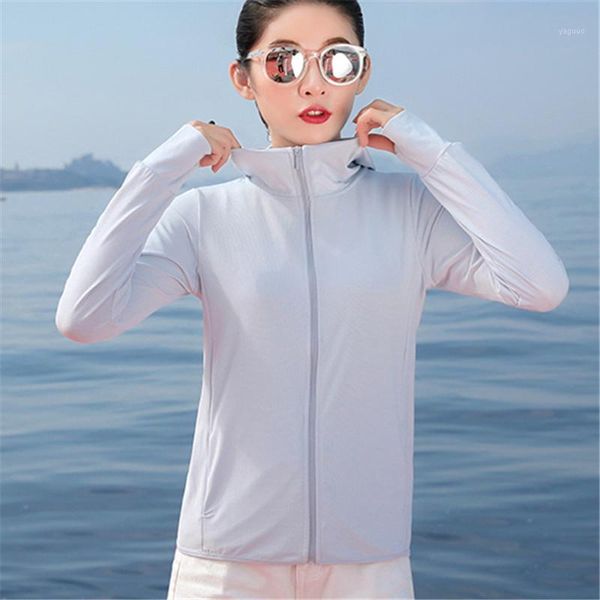 

yhavaton 2021 women long sleeve sun protection surfing running shirt biking rash guard upf50+ women's swimwear, White;black