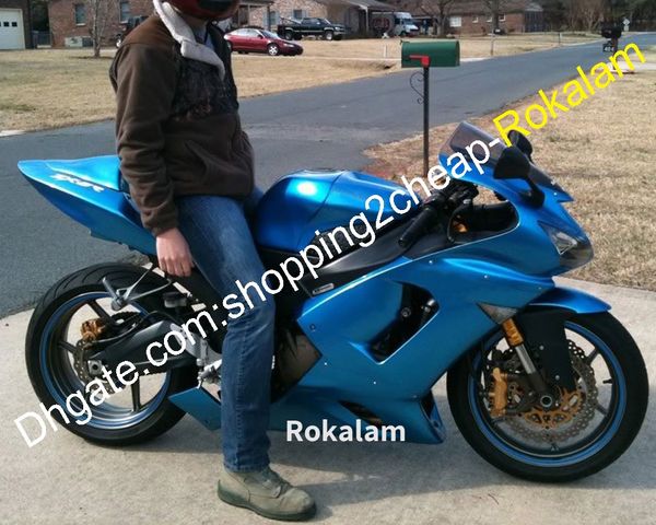 

for kawasaki ninja 636 zx-6r 05 06 zx6r 636 zx636 2005 2006 abs motorcycle fairings kit blue (injection molding)