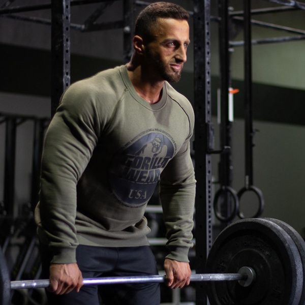 

gym sweatshirt fitness workout hoodies mens casual cotton sportswear autumn male fashion print pullover brand clothes, Black