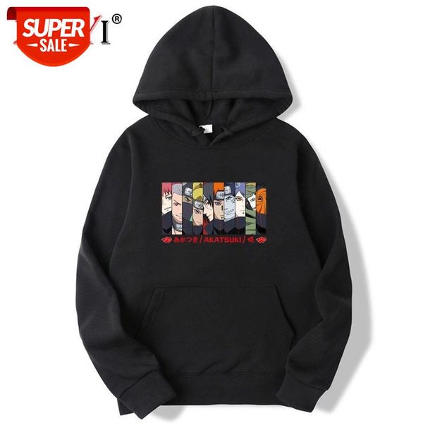 

xin yi fashion naruto anime hoodies streetwear itachi pullover sweatshirt men fashion autumn winter hip hop hoodie pullover #b08n, Black