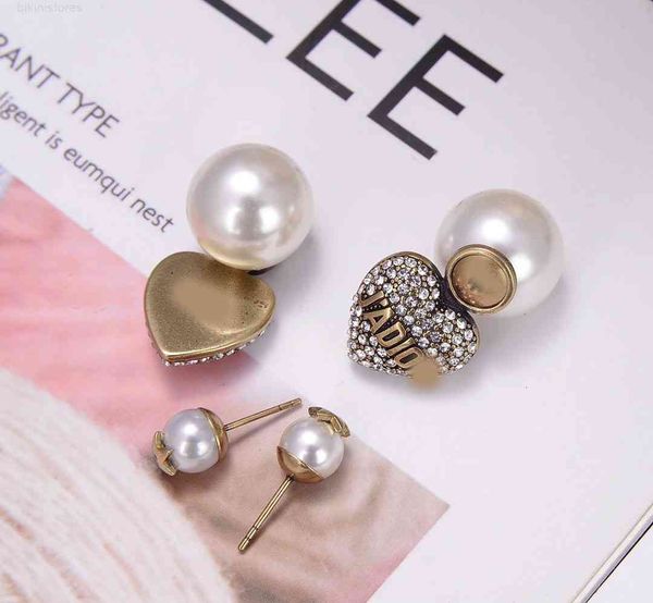 

earrings fashion luxury designer jewelry d family full of love pearl, Golden