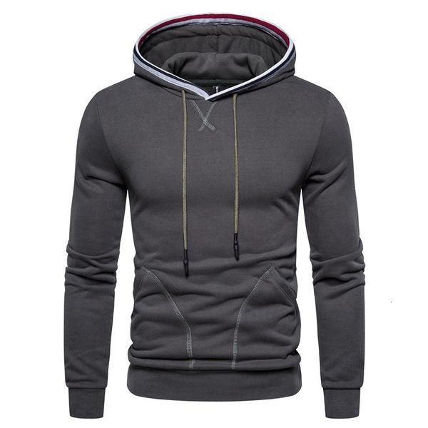 

2021 new lean spring sports woolen hoodies men of solid color veet sweatshirts men's hoodied race fabrics 7d8z, Black