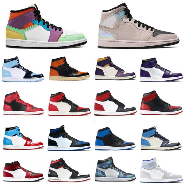 

trainers 1 jumpman shoes basketball sports shattered dye tie sneakersrunning iridescent chicago mens toe black men backboard 1s mul hjqm
