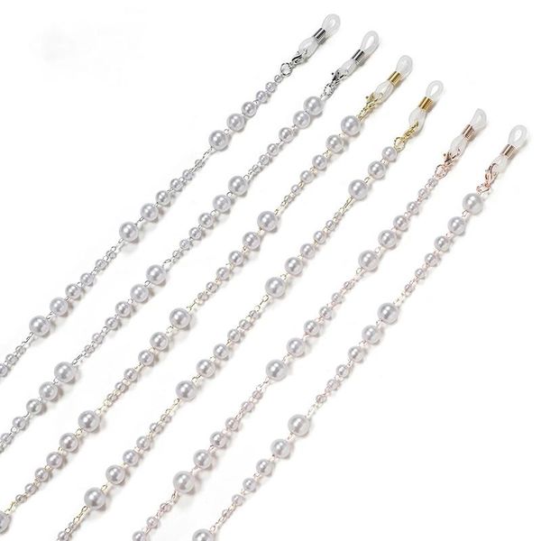 

chic simple pearl beads glasses chain holder fashion women casual chain