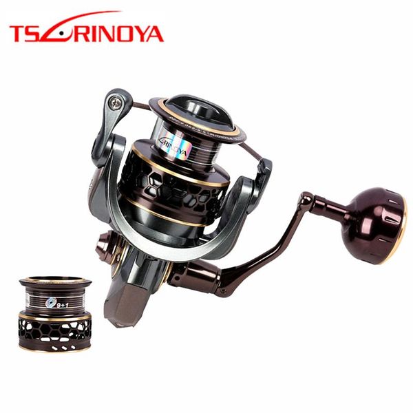 

baitcasting reels tsurinoya jaguar 3000 4000 5000 spinning fishing reel double spools 9+1bb 5.2:1 high strength body saltwater carp