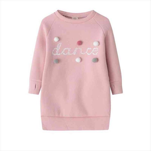 

3-8y child baby girls warm girl dress autumn winter plush ball long sleeve mini stright dresses party princess clothes, Red;yellow