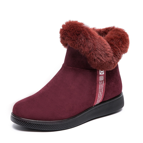 

winter new womens boots 2020 snow boots womens warm thick bottom boots plus velvet cotton shoes large size womens shoes 35-41, Black