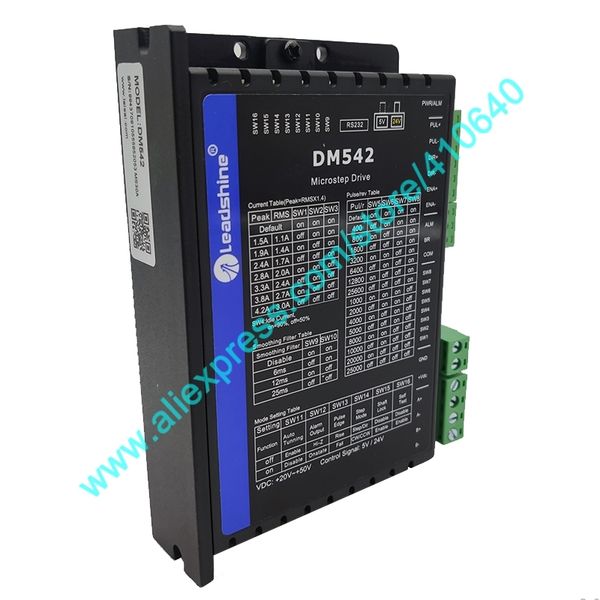 

2021 sales new version leadshine dm542 2 phase dsp digital stepper drive with max 20 to 50vdc input max 4.2a 5v or 24v signal