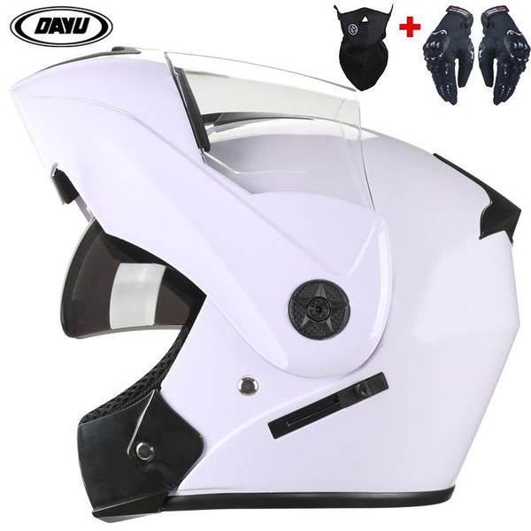 

motorcycle helmets 2021 dayu flip up helmet men women casco moto half face motorbike motocross crash kids