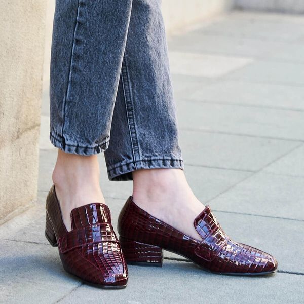 

dress shoes mio gusto brand maddy, wine red, mink, green colors short-heel women 's comfort casual d81c, Black