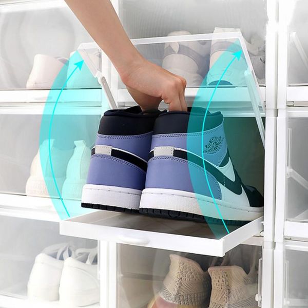 

push drawer type shoe box shoe organizer drawer boxes transparent plastic shoes