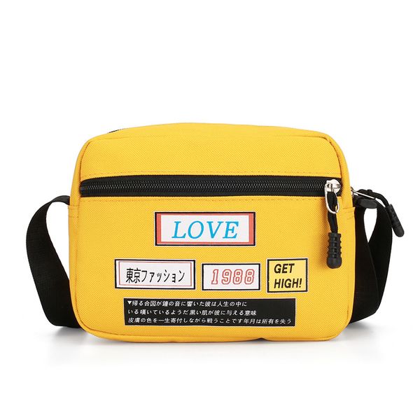 

women crossbody small bag 2020 new fashion shoulder bag student korean version simple wild phone bag canvas, Black;red